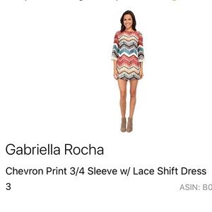 Gabriella Rocha 3/4 sleeve chevron print dress